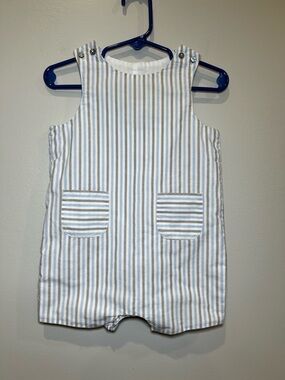 Jacadi Blue and White Striped Baby Romper‎ size 12 months